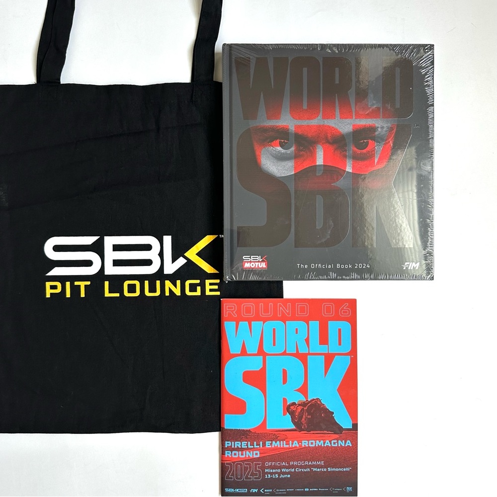 World Superbike SBK Sealed Book Official Program and Pit Lounge Tote 2024 2025